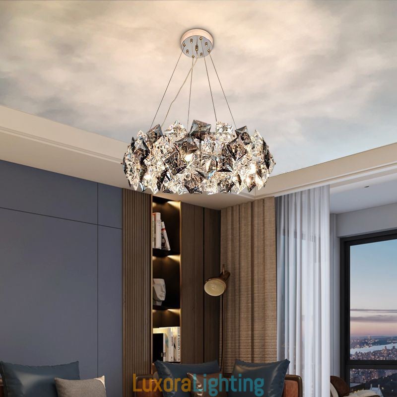 Designer Touch Decorative Light Luxury Glass Chandelier Modern Minimalist Pendant Lamp Living