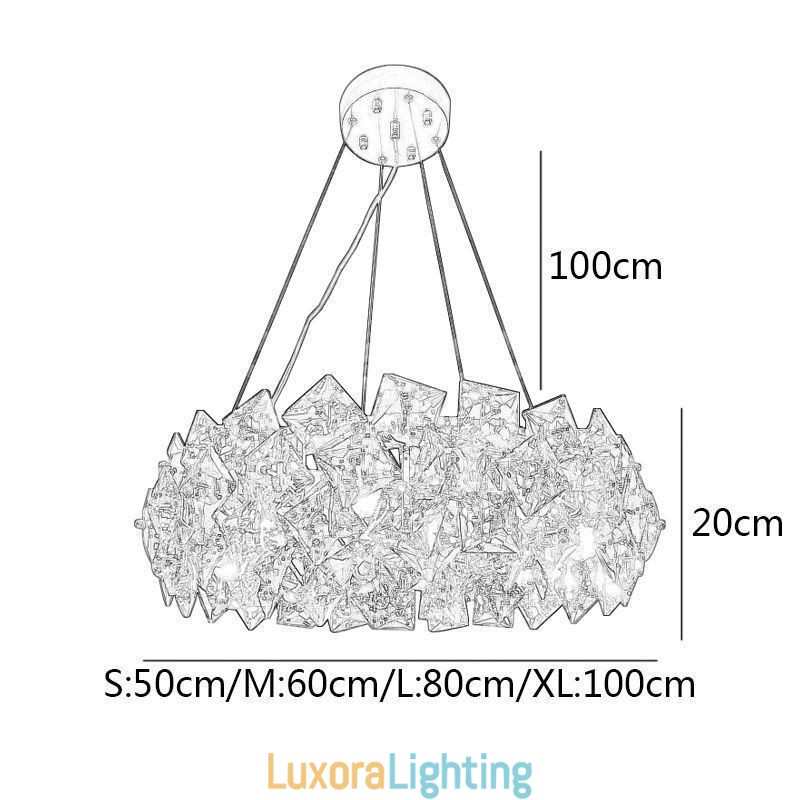Designer Touch Decorative Light Luxury Glass Chandelier Modern Minimalist Pendant Lamp Living