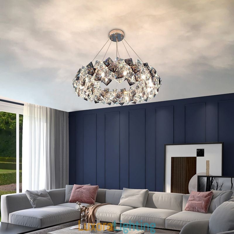 Designer Touch Decorative Light Luxury Glass Chandelier Modern Minimalist Pendant Lamp Living