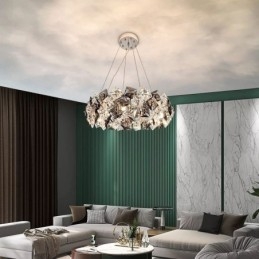 Designer Touch Decorative Light Luxury Glass Chandelier Modern Minimalist Pendant Lamp Living