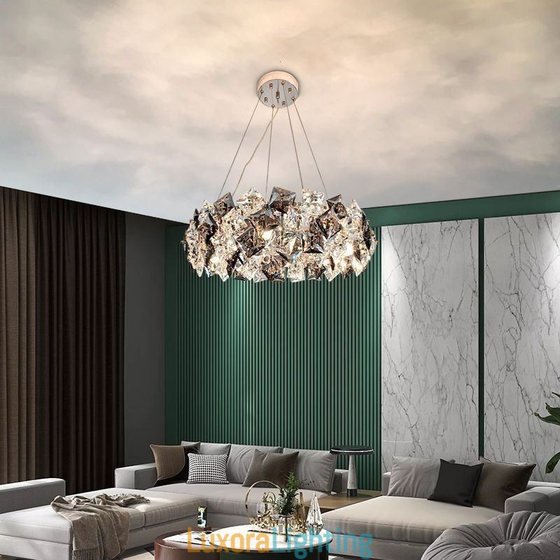 Designer Touch Decorative Light Luxury Glass Chandelier Modern Minimalist Pendant Lamp Living