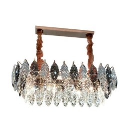 Designer Touch Decorative European Iron Pendant Light Creative Leaf Glass Chandelier