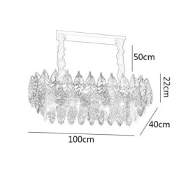 Designer Touch Decorative European Iron Pendant Light Creative Leaf Glass Chandelier