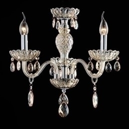 Designer Touch Decorative 3 Light The style of palace Glass Chandelier With Candle Bulb