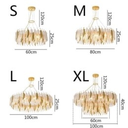 Designer Touch Decorative Artistic Glass Chandelier Feather Round Ceiling Light