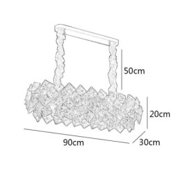 Designer Touch Decorative European Glass Chandelier Creative Light Luxury Pendant Lighting