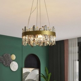 Designer Touch Decorative Luxury Glass Chandelier European Style Pendant Light Living