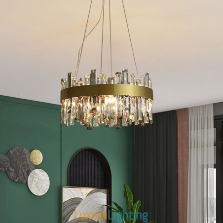 Designer Touch Decorative Luxury Glass Chandelier European Style Pendant Light Living