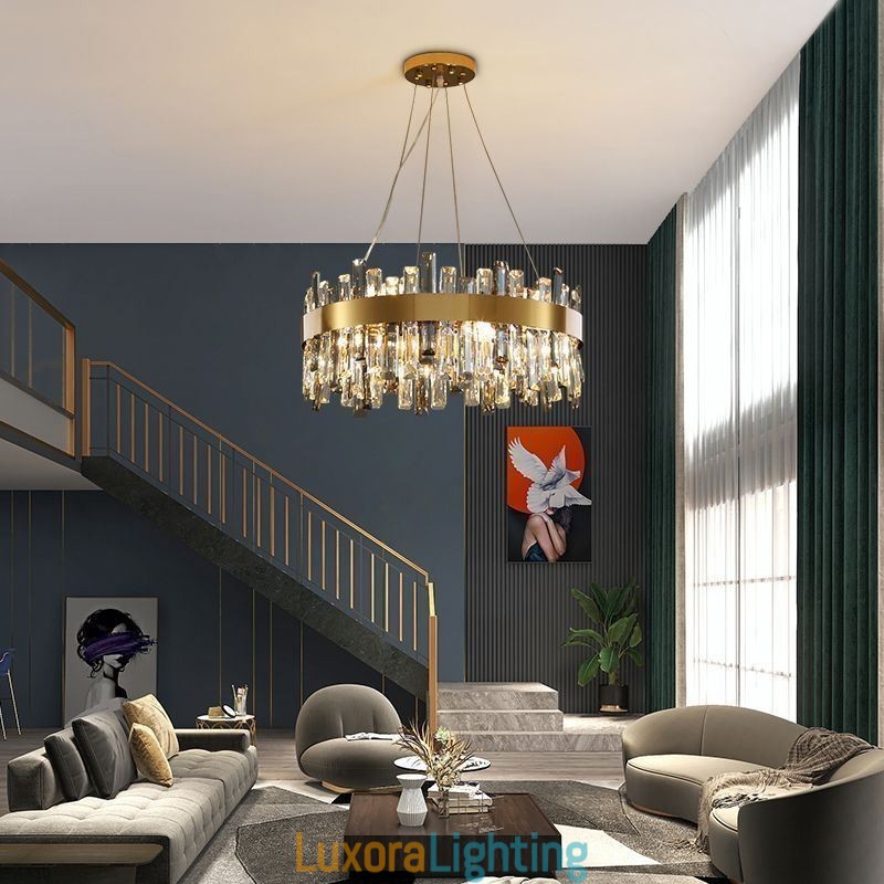 Designer Touch Decorative Luxury Glass Chandelier European Style Pendant Light Living