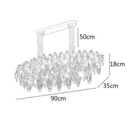 Designer Touch Decorative Light Luxury Pendant Light Home D茅cor Glass Chandelier Living