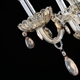 Designer Touch Decorative 3 Light The style of palace Glass Chandelier With Candle Bulb