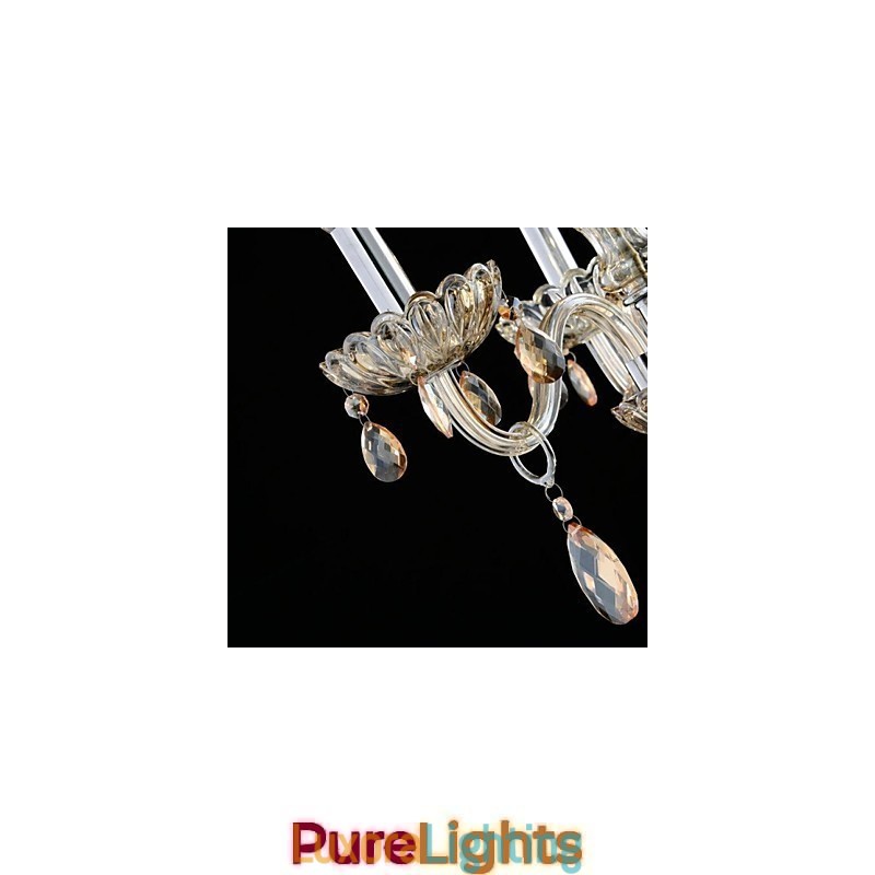 Designer Touch Decorative 3 Light The style of palace Glass Chandelier With Candle Bulb