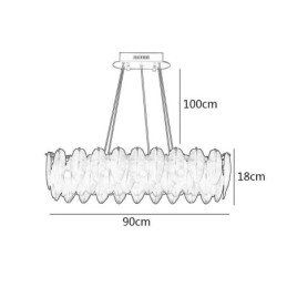 Designer Touch Decorative Artistic Glass Chandelier Feather Round Pendant Lighting