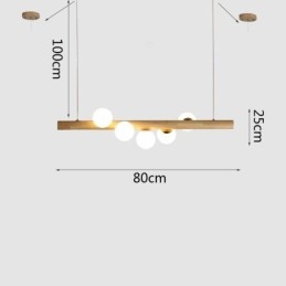 Designer Touch Decorative Magic Bean Pendant Light Wood Strip Hanging Lamp