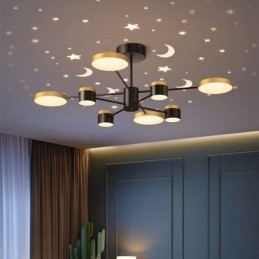 Designer Touch Decorative Chandelier Star Projection Pendant Light