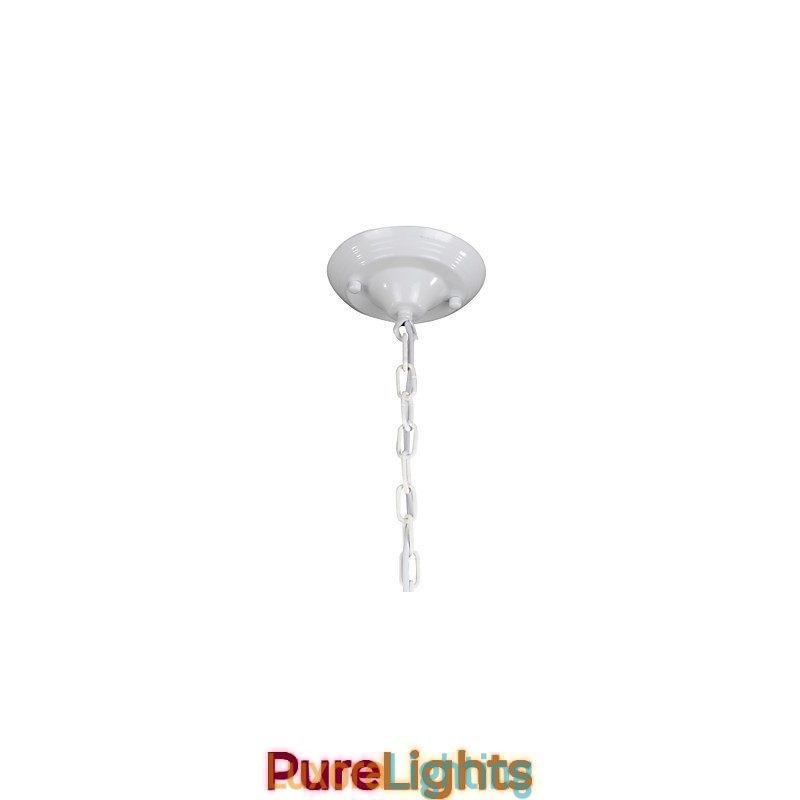 Designer Touch Decorative Chandelier Mini Style Country Garage white + blue Glass lights