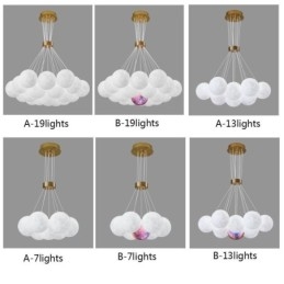 Designer Touch Decorative Moon Bubble Chandelier Modern 3D Print Balls Pendant Lamp