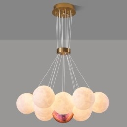 Designer Touch Decorative Moon Bubble Chandelier Modern 3D Print Balls Pendant Lamp