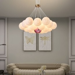 Designer Touch Decorative Moon Bubble Chandelier Modern 3D Print Balls Pendant Lamp
