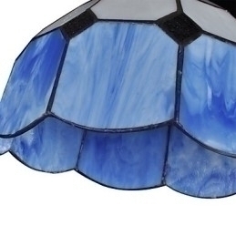 Designer Touch Decorative Chandelier Mini Style Country Garage white + blue Glass lights