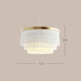 Designer Touch Decorative Nordic Pendant Light Warm Romantic Tassel Chandelier Creative Hanging Lamp