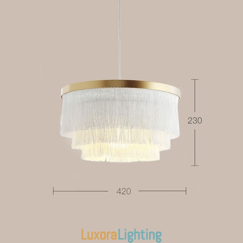 Designer Touch Decorative Nordic Pendant Light Warm Romantic Tassel Chandelier Creative Hanging Lamp