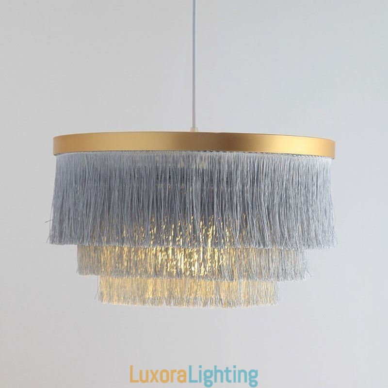 Designer Touch Decorative Nordic Pendant Light Warm Romantic Tassel Chandelier Creative Hanging Lamp