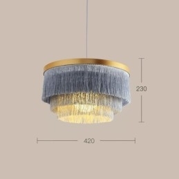 Designer Touch Decorative Nordic Pendant Light Warm Romantic Tassel Chandelier Creative Hanging Lamp