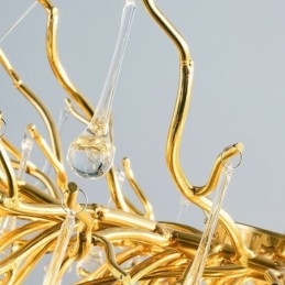 Designer Touch Decorative Luxury Crystal Chandelier Gold Modern Ceiling Hanging Lamp Dining