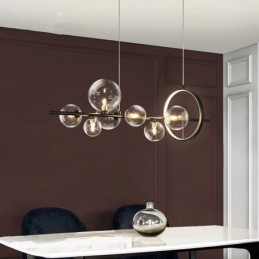 Designer Touch Decorative Modern Glass Bubble Pendant Light G9 Bulbs Chandelier