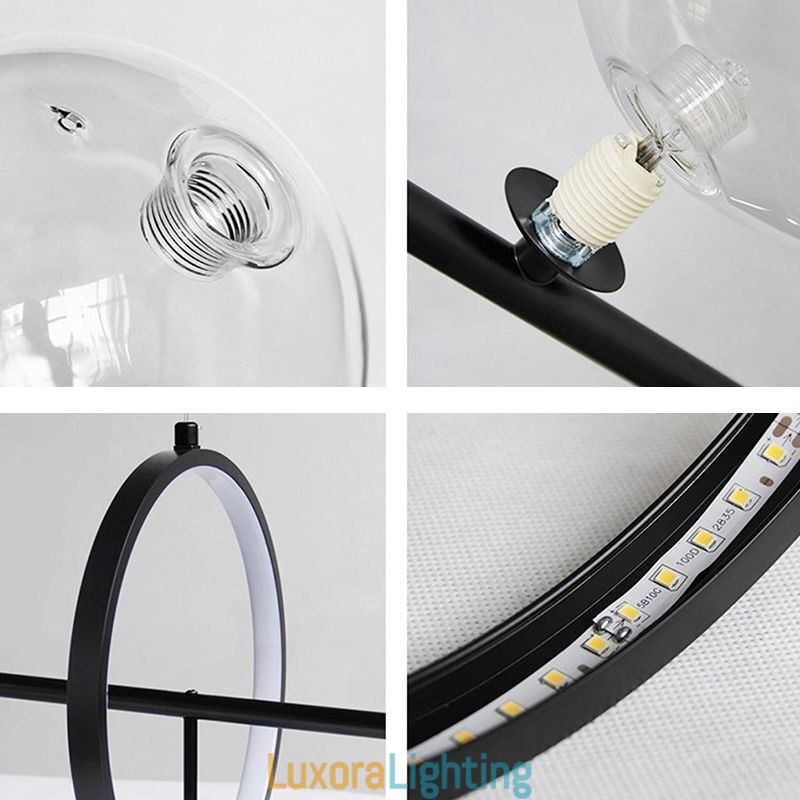 Designer Touch Decorative Modern Glass Bubble Pendant Light G9 Bulbs Chandelier