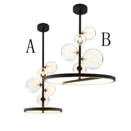 Designer Touch Decorative Modern Hanging Lights Fixture Chandelier Glass Bubble Pendant Light