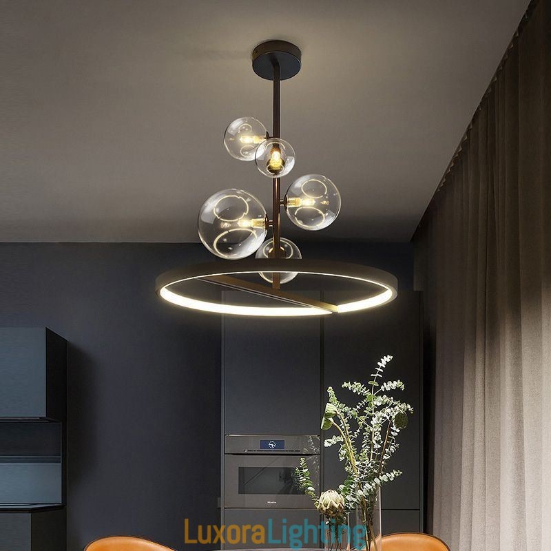 Designer Touch Decorative Modern Hanging Lights Fixture Chandelier Glass Bubble Pendant Light