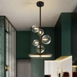Designer Touch Decorative Modern Hanging Lights Fixture Chandelier Glass Bubble Pendant Light
