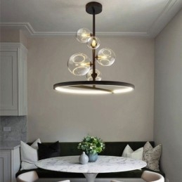 Designer Touch Decorative Modern Hanging Lights Fixture Chandelier Glass Bubble Pendant Light