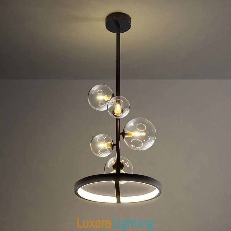 Designer Touch Decorative Modern Hanging Lights Fixture Chandelier Glass Bubble Pendant Light