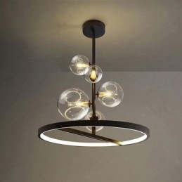 Designer Touch Decorative Modern Hanging Lights Fixture Chandelier Glass Bubble Pendant Light