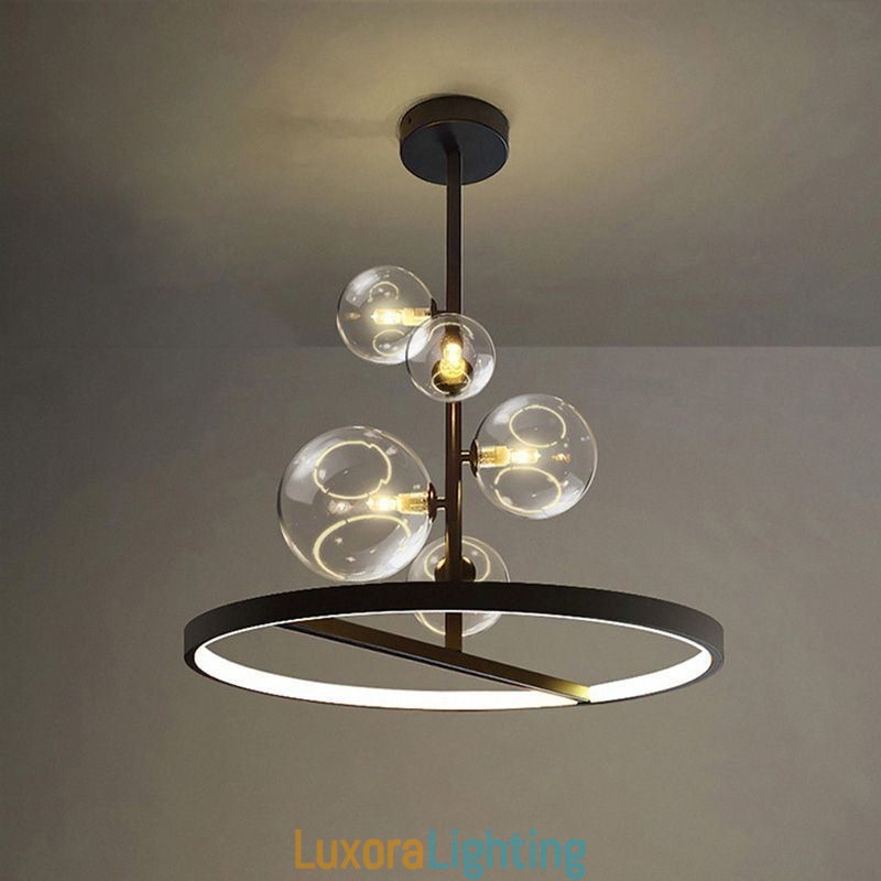 Designer Touch Decorative Modern Hanging Lights Fixture Chandelier Glass Bubble Pendant Light