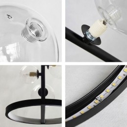 Designer Touch Decorative Modern Hanging Lights Fixture Chandelier Glass Bubble Pendant Light