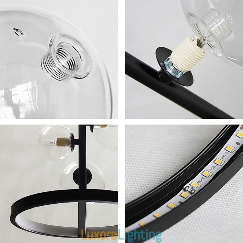Designer Touch Decorative Modern Hanging Lights Fixture Chandelier Glass Bubble Pendant Light