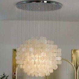 Designer Touch Decorative Modern Shell Pendant Light Contemporary Hanging Ceiling Lighting Dining