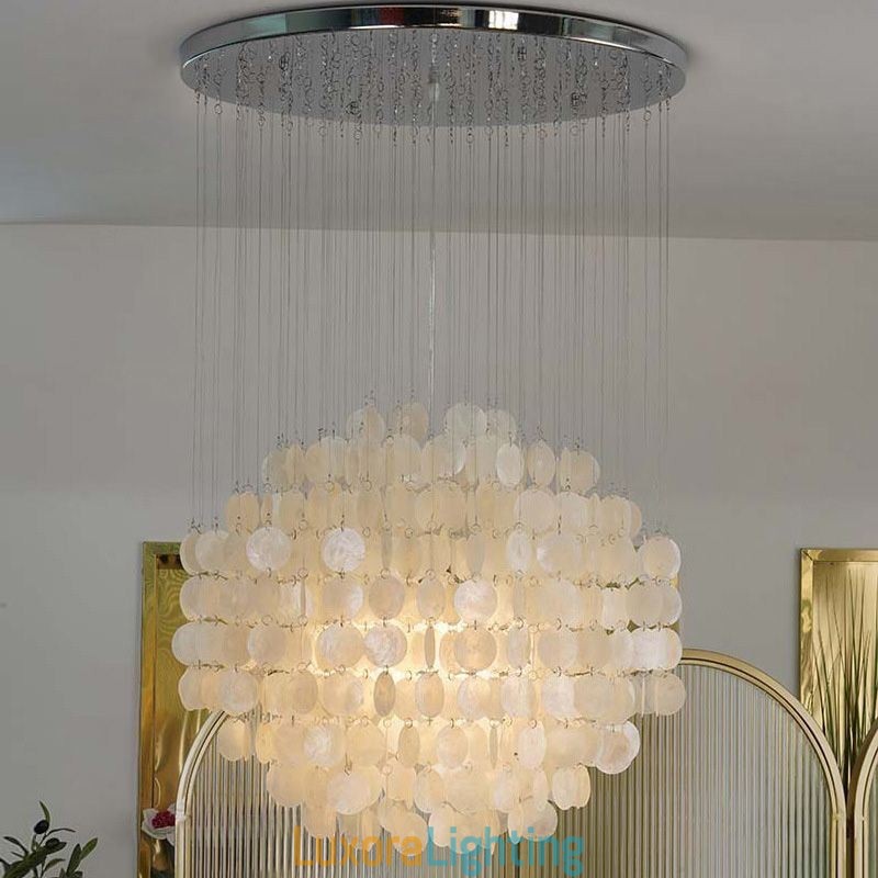 Designer Touch Decorative Modern Shell Pendant Light Contemporary Hanging Ceiling Lighting Dining