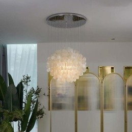 Designer Touch Decorative Modern Shell Pendant Light Contemporary Hanging Ceiling Lighting Dining
