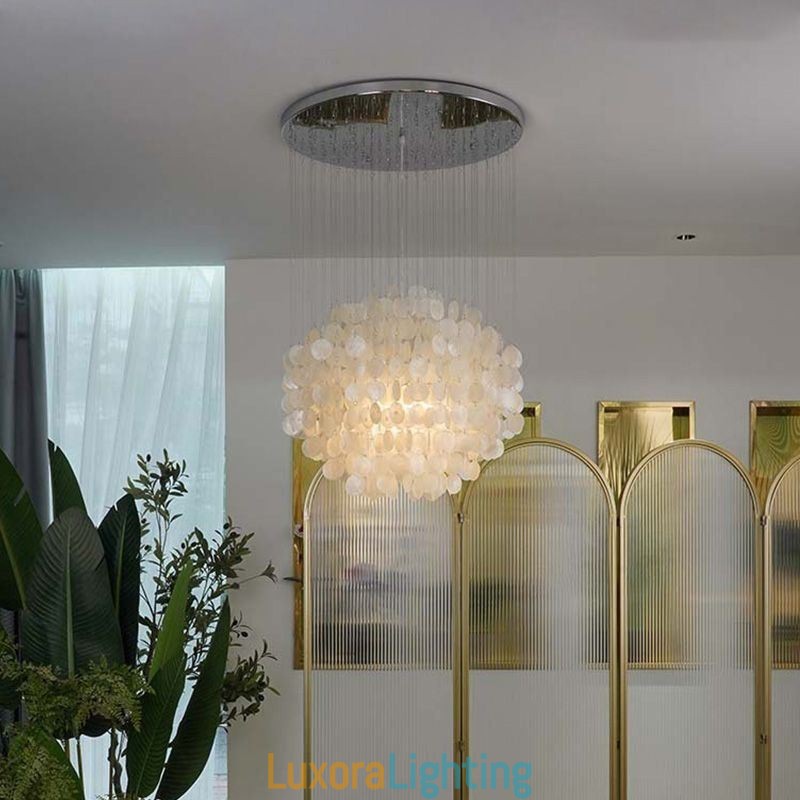 Designer Touch Decorative Modern Shell Pendant Light Contemporary Hanging Ceiling Lighting Dining