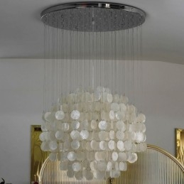Designer Touch Decorative Modern Shell Pendant Light Contemporary Hanging Ceiling Lighting Dining