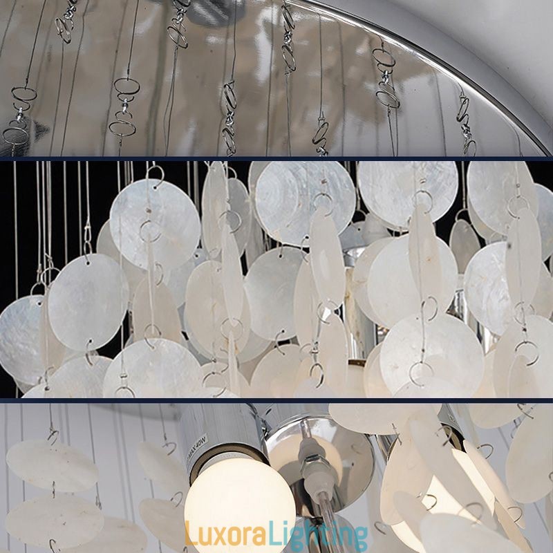 Designer Touch Decorative Modern Shell Pendant Light Contemporary Hanging Ceiling Lighting Dining