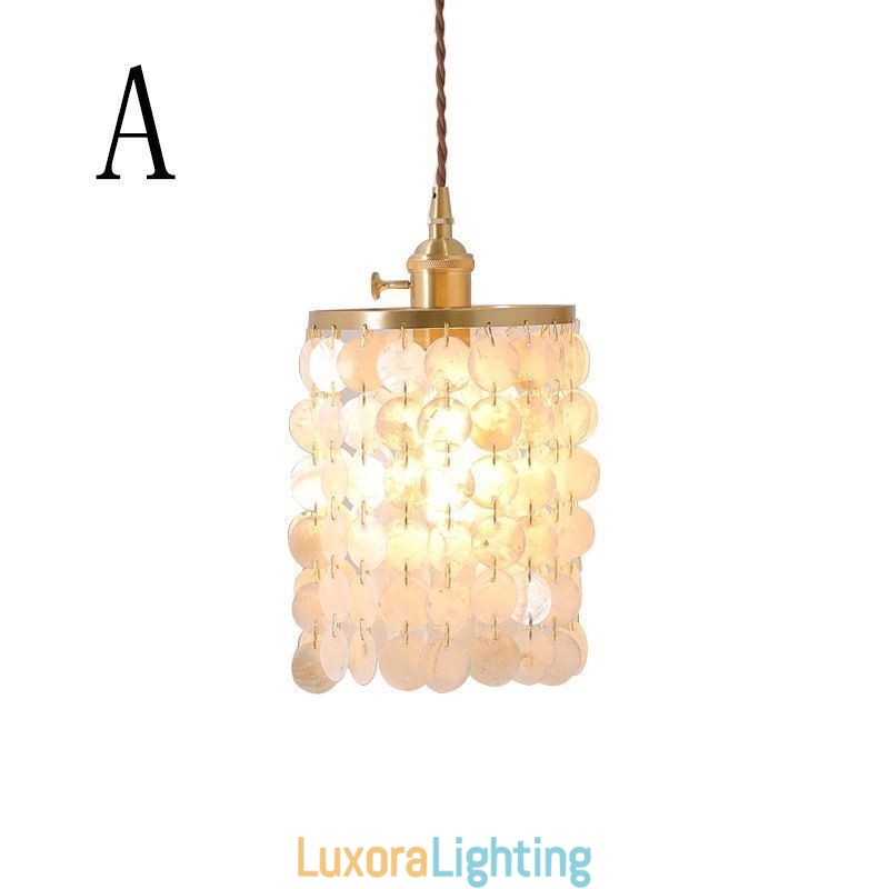 Designer Touch Decorative Modern Classic Chandelier White Shell Shade Pendant Ligthing Lamp Ceiling