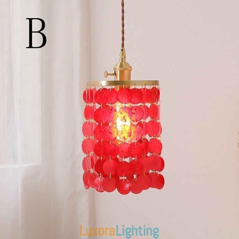 Designer Touch Decorative Modern Classic Chandelier White Shell Shade Pendant Ligthing Lamp Ceiling