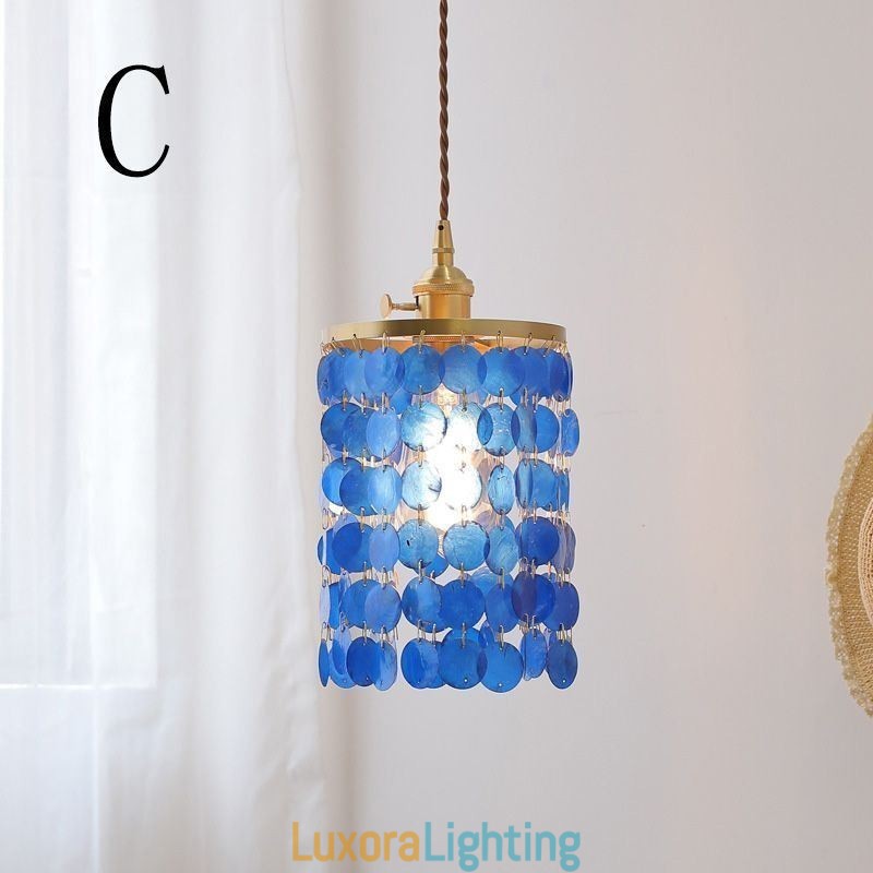 Designer Touch Decorative Modern Classic Chandelier White Shell Shade Pendant Ligthing Lamp Ceiling