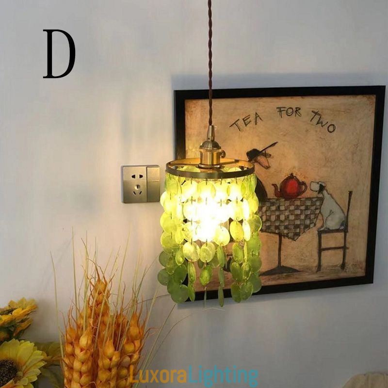 Designer Touch Decorative Modern Classic Chandelier White Shell Shade Pendant Ligthing Lamp Ceiling